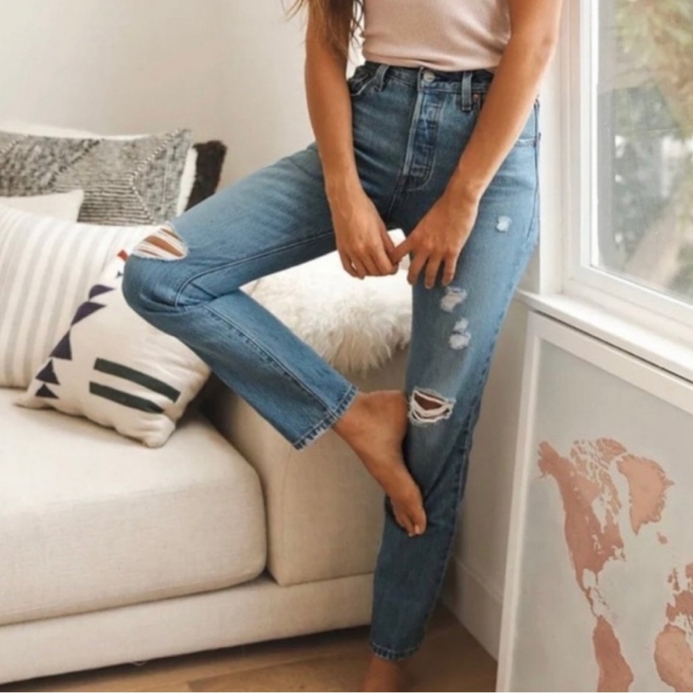 High waisted Levi 501 jeans